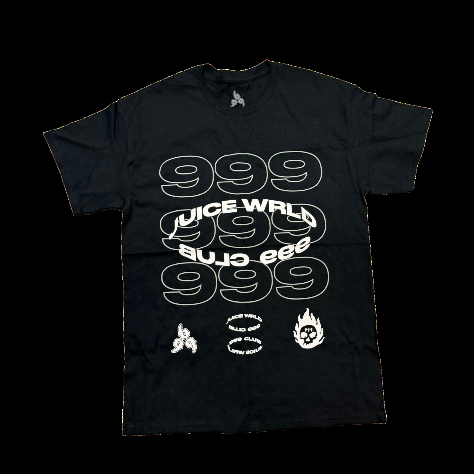 999 Repeat Logo T-Shirt - Black — Medium