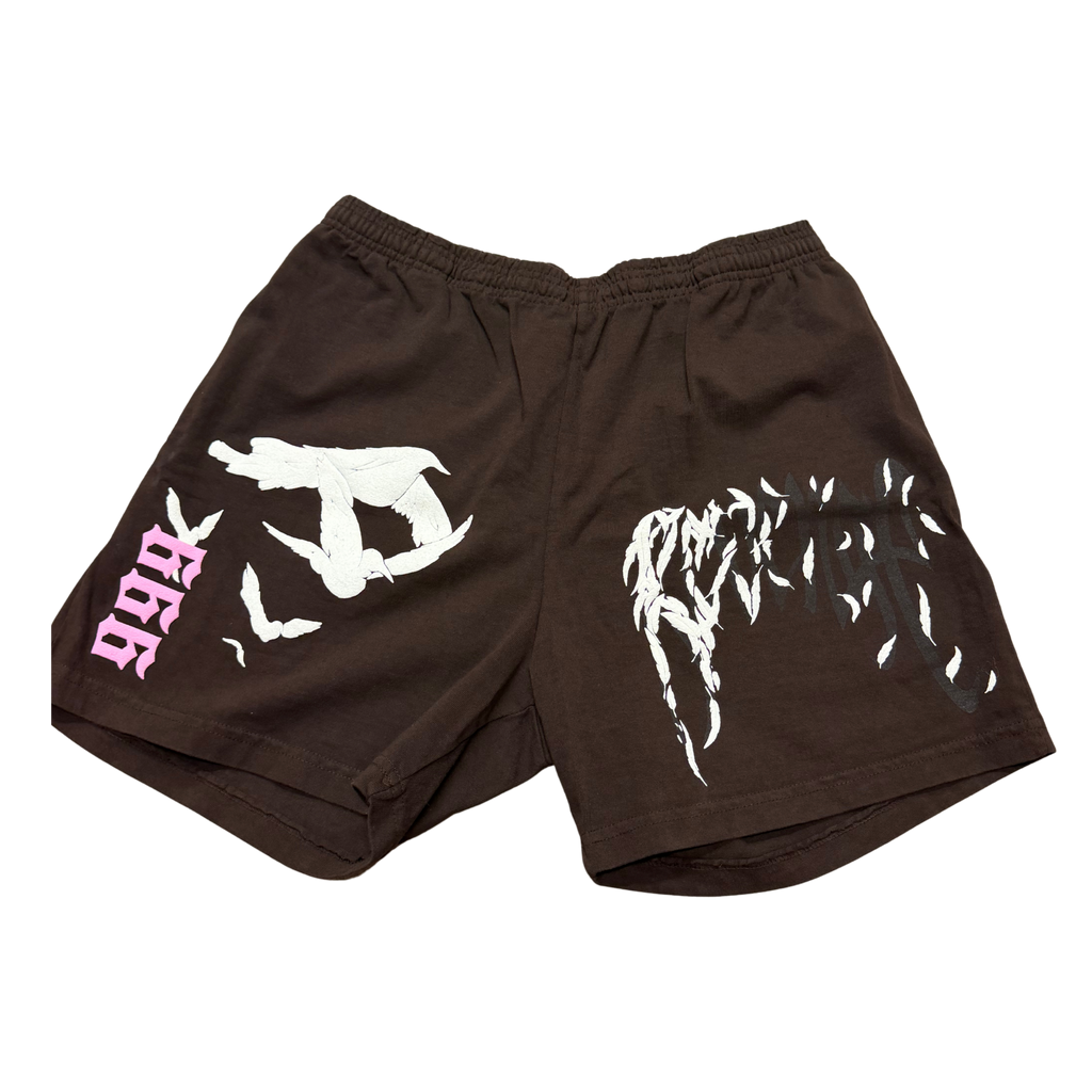 Revenge Dove Shorts - Brown/Pink — Large