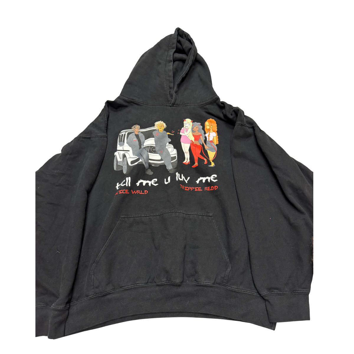 Tell Me U Luv Me Photo Hoodie - Black — Large