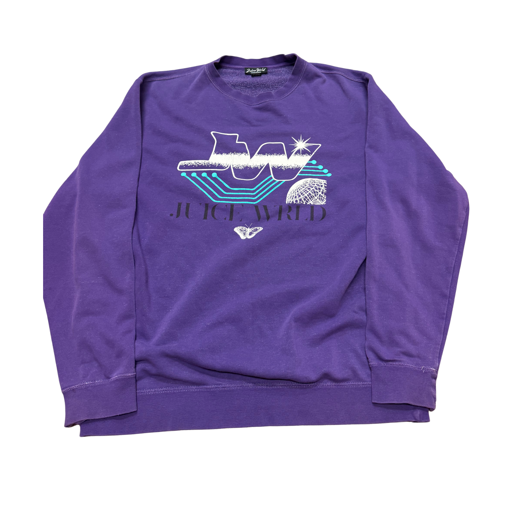 Juice WRLD Retro Logo Crewneck - Purple — Large