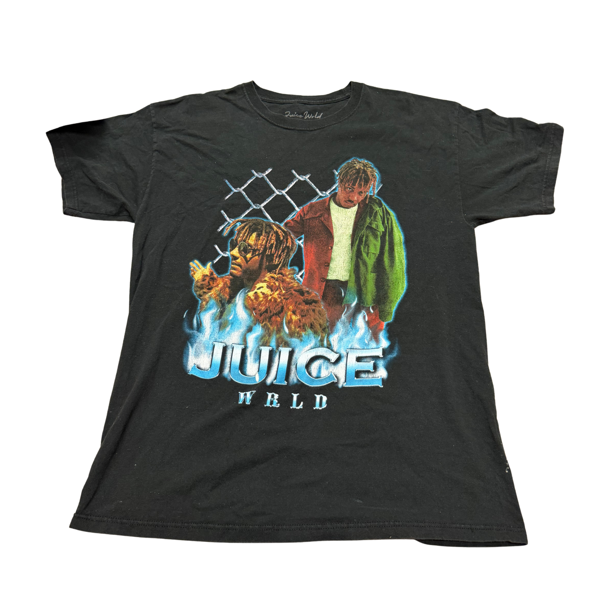 Juice WRLD Retail Photo T-Shirt - Black/Blue — Large