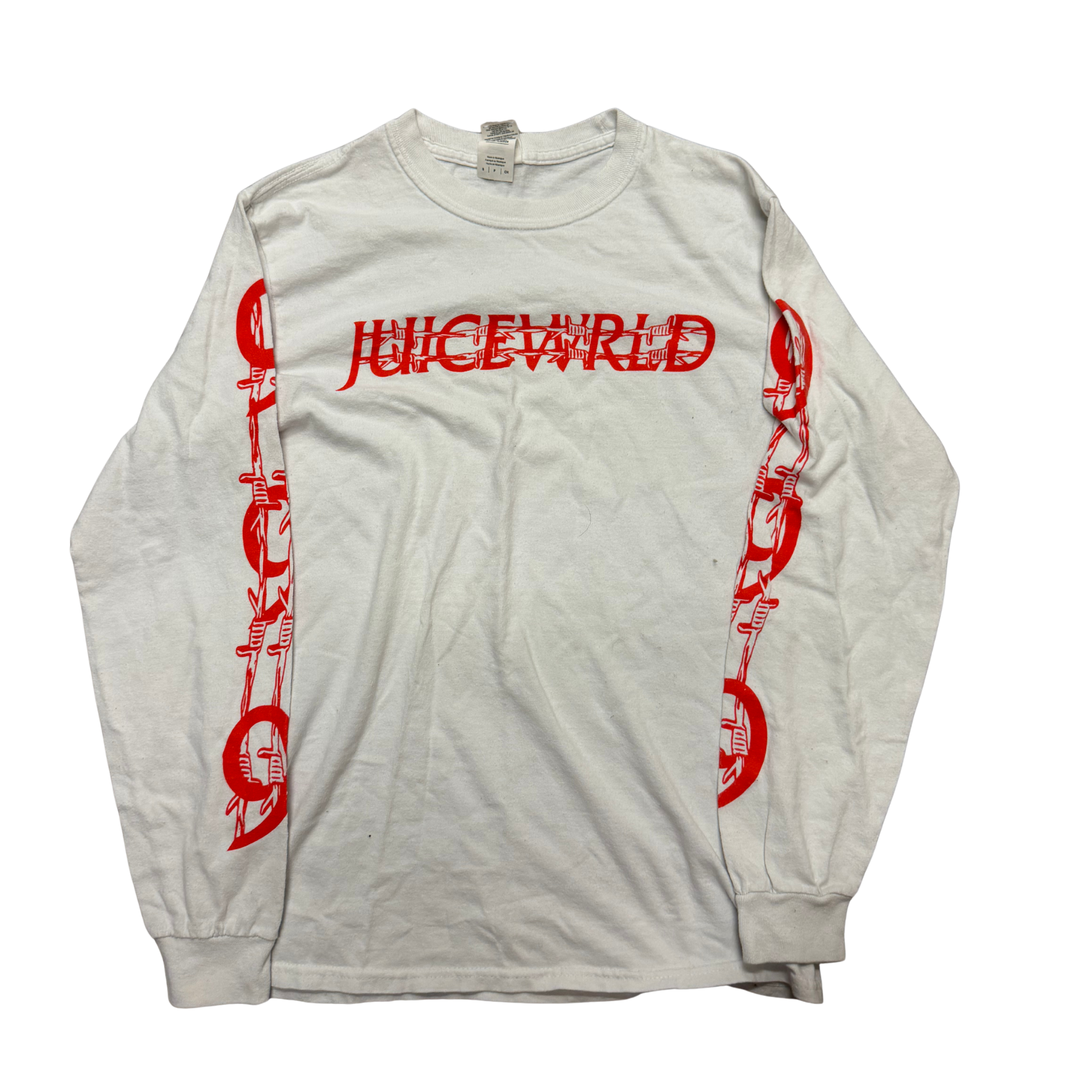 2018 Barbed Wire Long-Sleeve - White/Red (Original) — Small