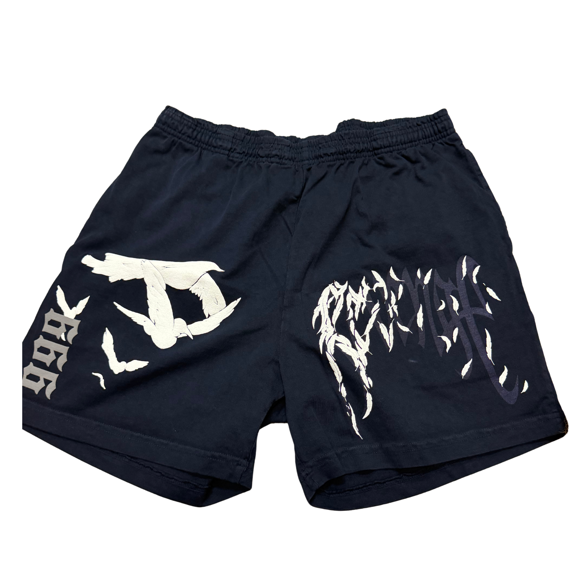 Revenge Dove Shorts - Navy/Gray — Large