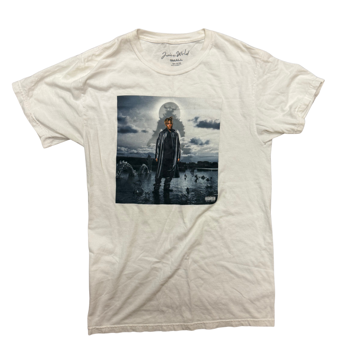 Fighting Demons Album Cover T-Shirt - White — Small