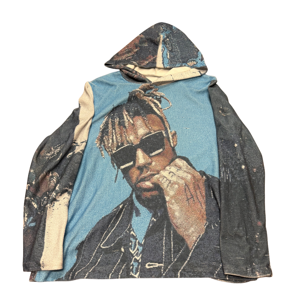 Juice WRLD Fanmade Woven Hooded Sweater — Large