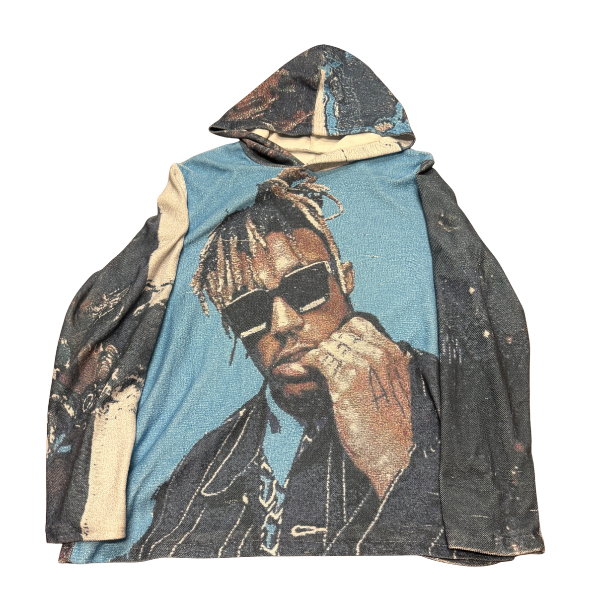 Juice WRLD Fanmade Woven Hooded Sweater — Large