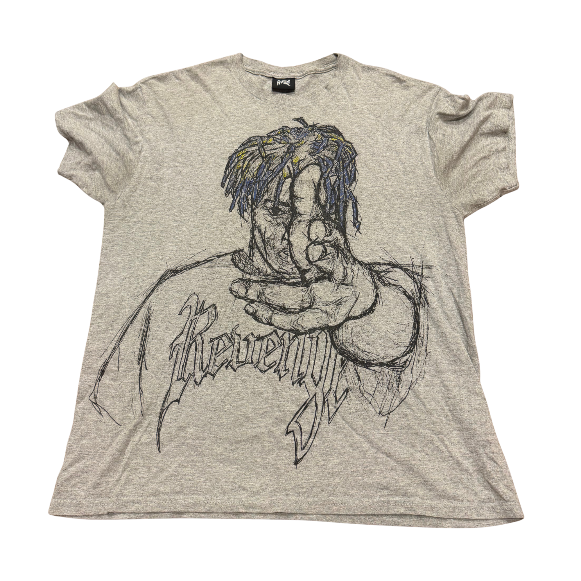 Revenge x Juice WRLD Sketch T-Shirt - Gray — Large