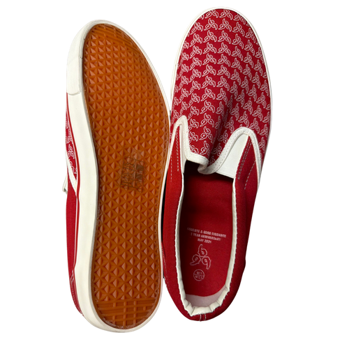 999 No Vanity Slip Ons — GBGR Pop-Up Red