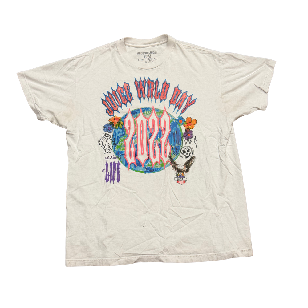Juice WRLD Day Exclusive Celebration T-Shirt - Cream/Multicolor — X-Large