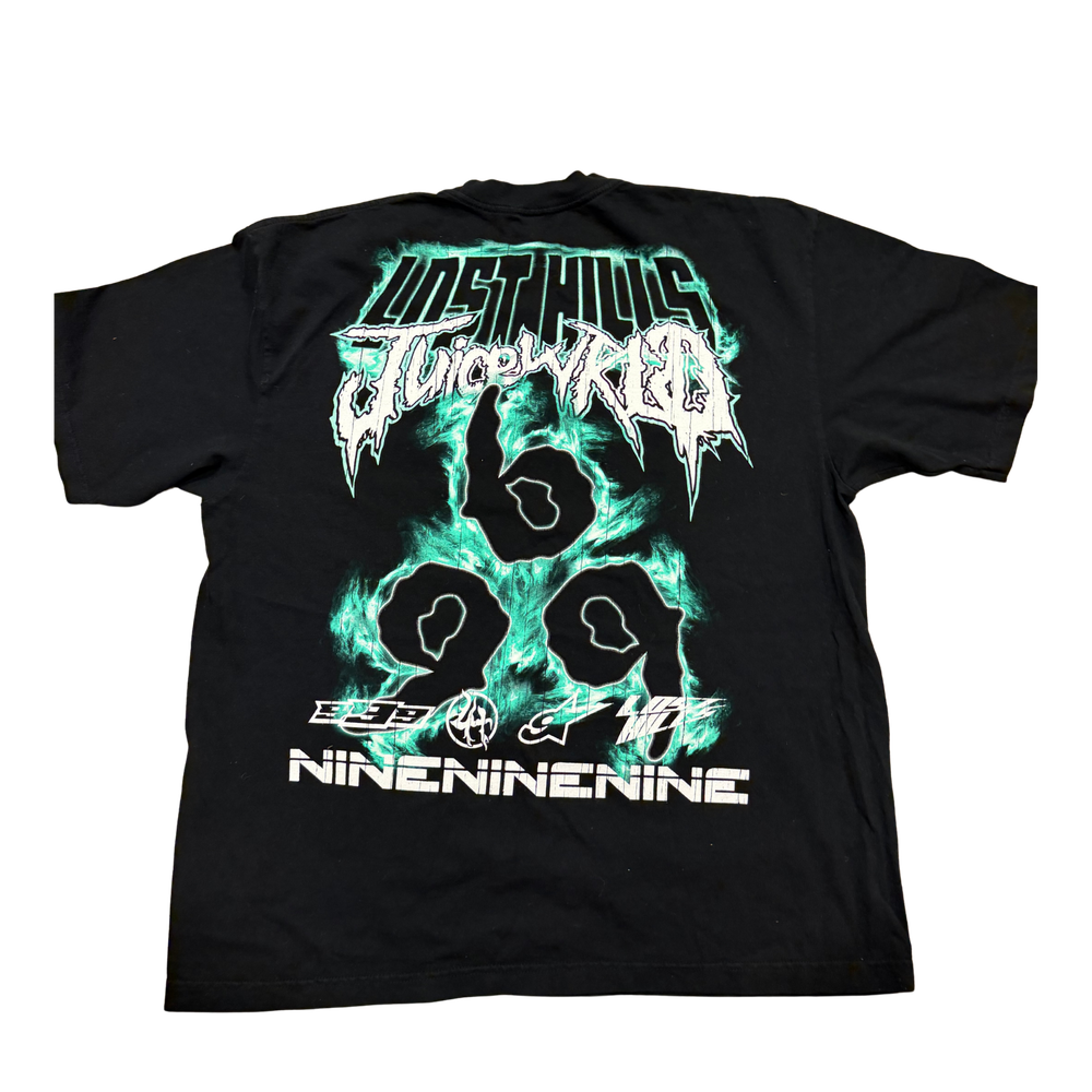 Juice WRLD Day x Lost Souls T-Shirt - Black/Teal — X-Large