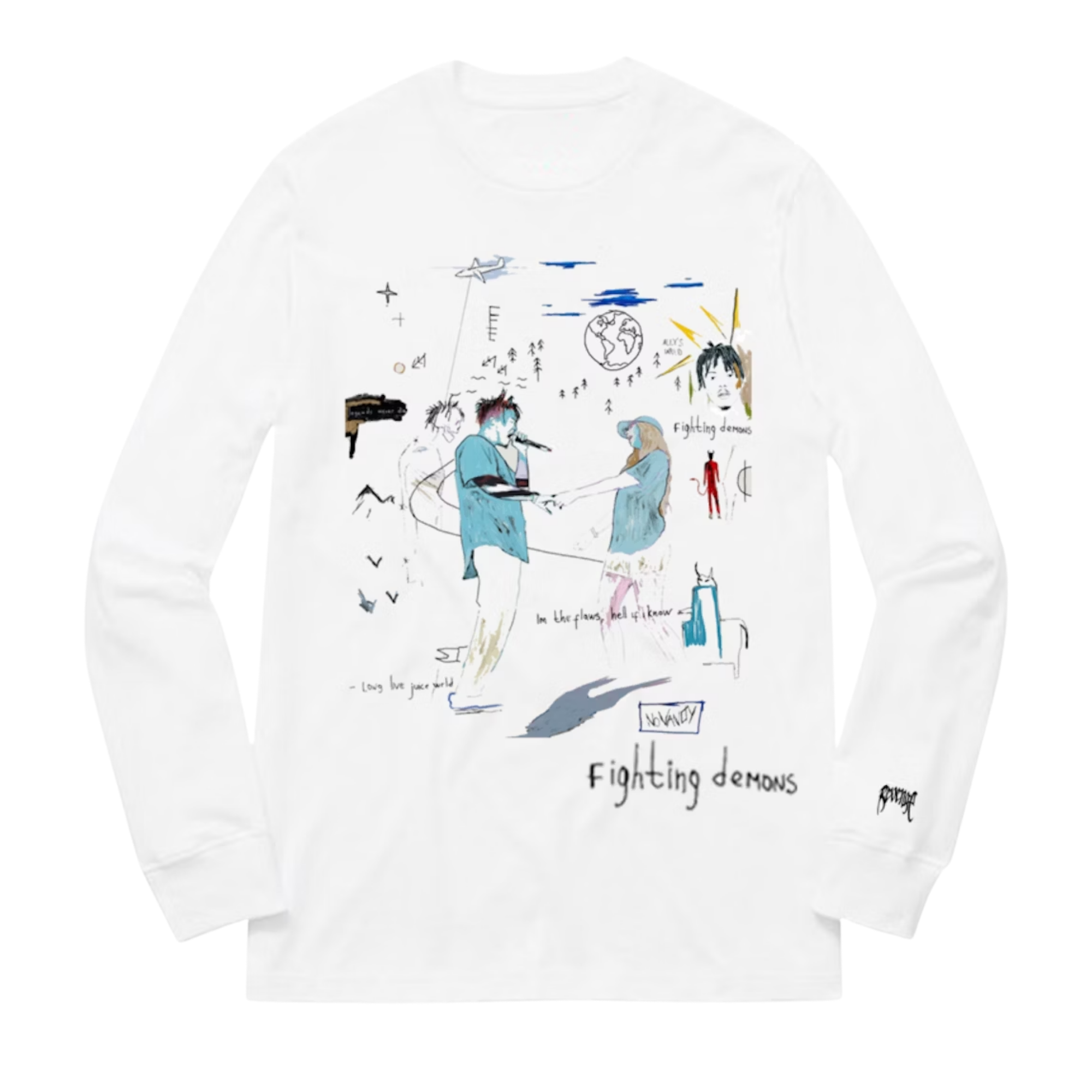 Revenge x Fighting Demons Long-Sleeve - White — Large