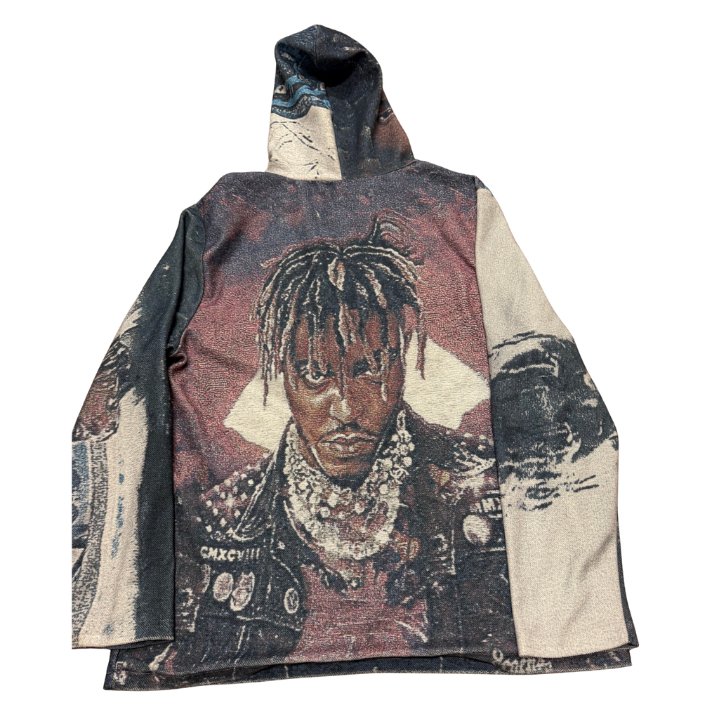 Juice WRLD Fanmade Woven Hooded Sweater — Large