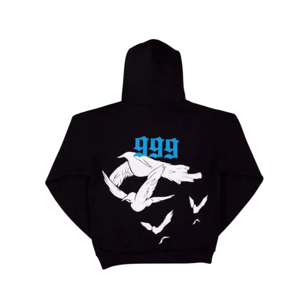 Revenge x 999 Dove Hoodie - Black/Blue — Large