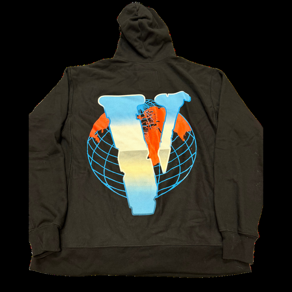 DRFL Vlone Globe Hoodie - Black — Medium incoming / condition photo