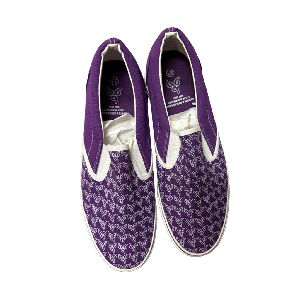 999 No Vanity Slip Ons — GBGR Pop-Up Purple