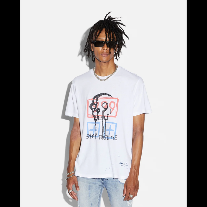 Ksubi x 999 Stay Positive T-Shirt - White — Medium