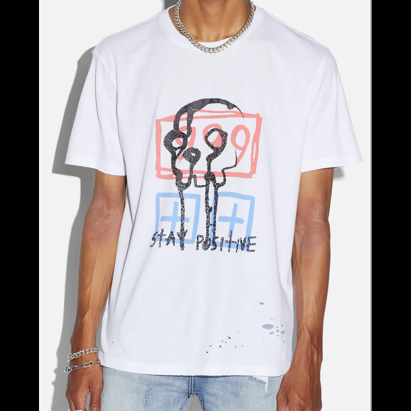 Ksubi x 999 Stay Positive T-Shirt - White — Medium