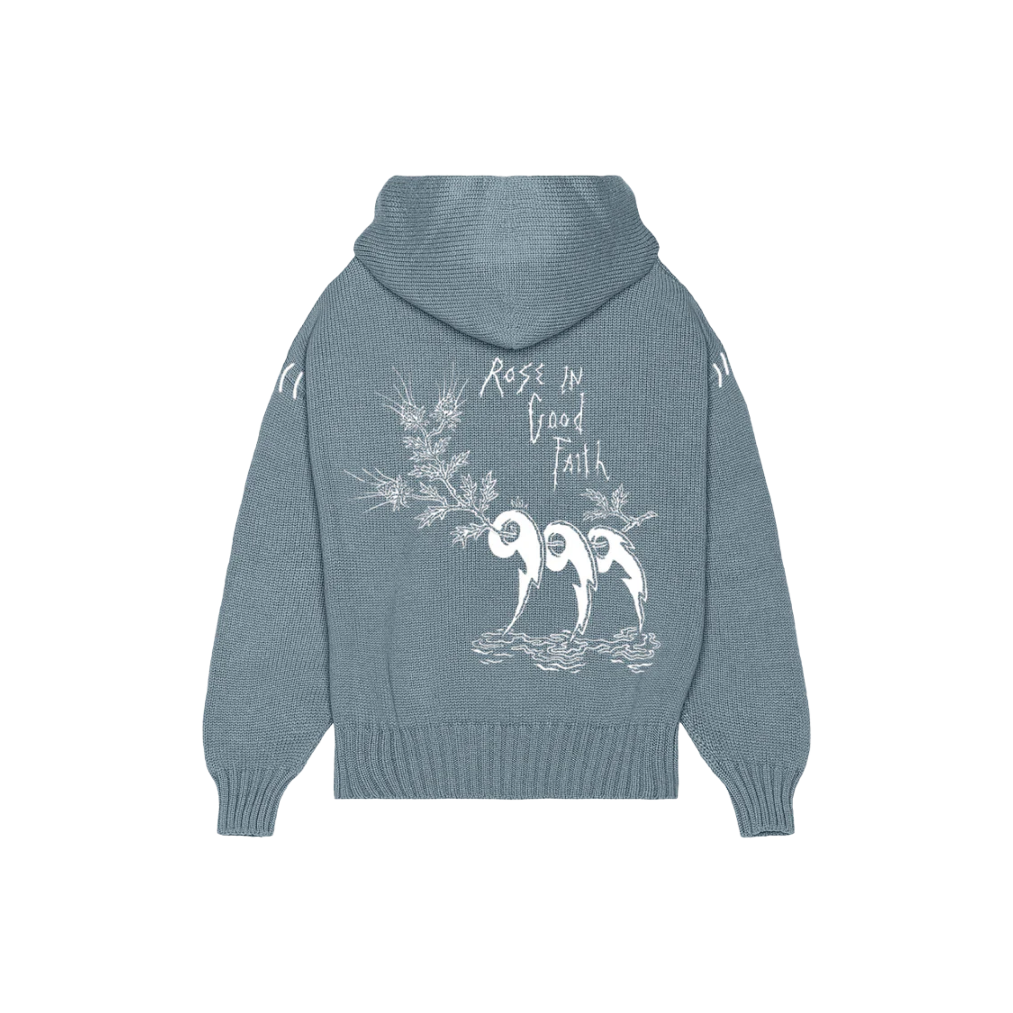 Rose In Good Faith Knit Hoodie Size L