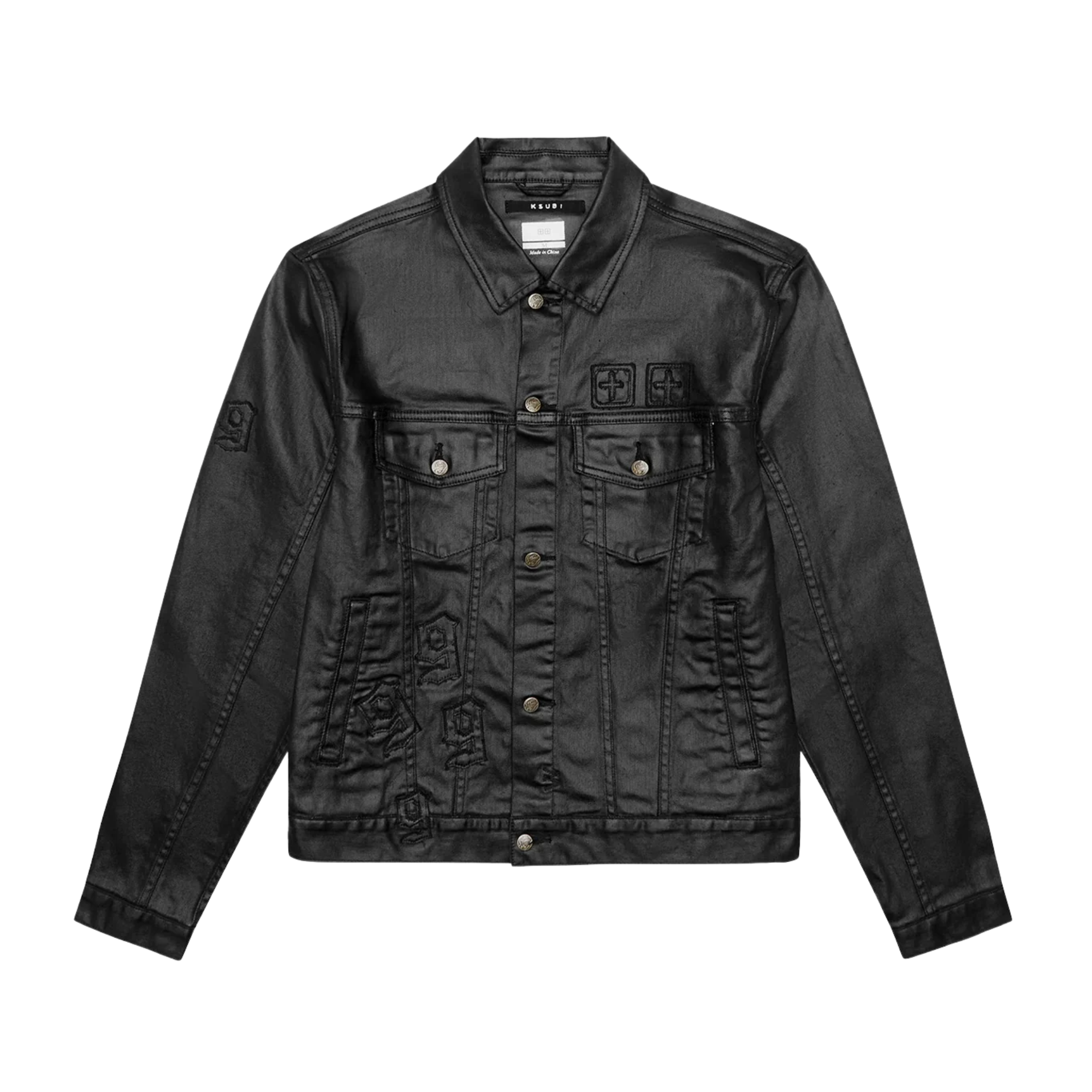 Ksubi Black Wax Jacket Size XL