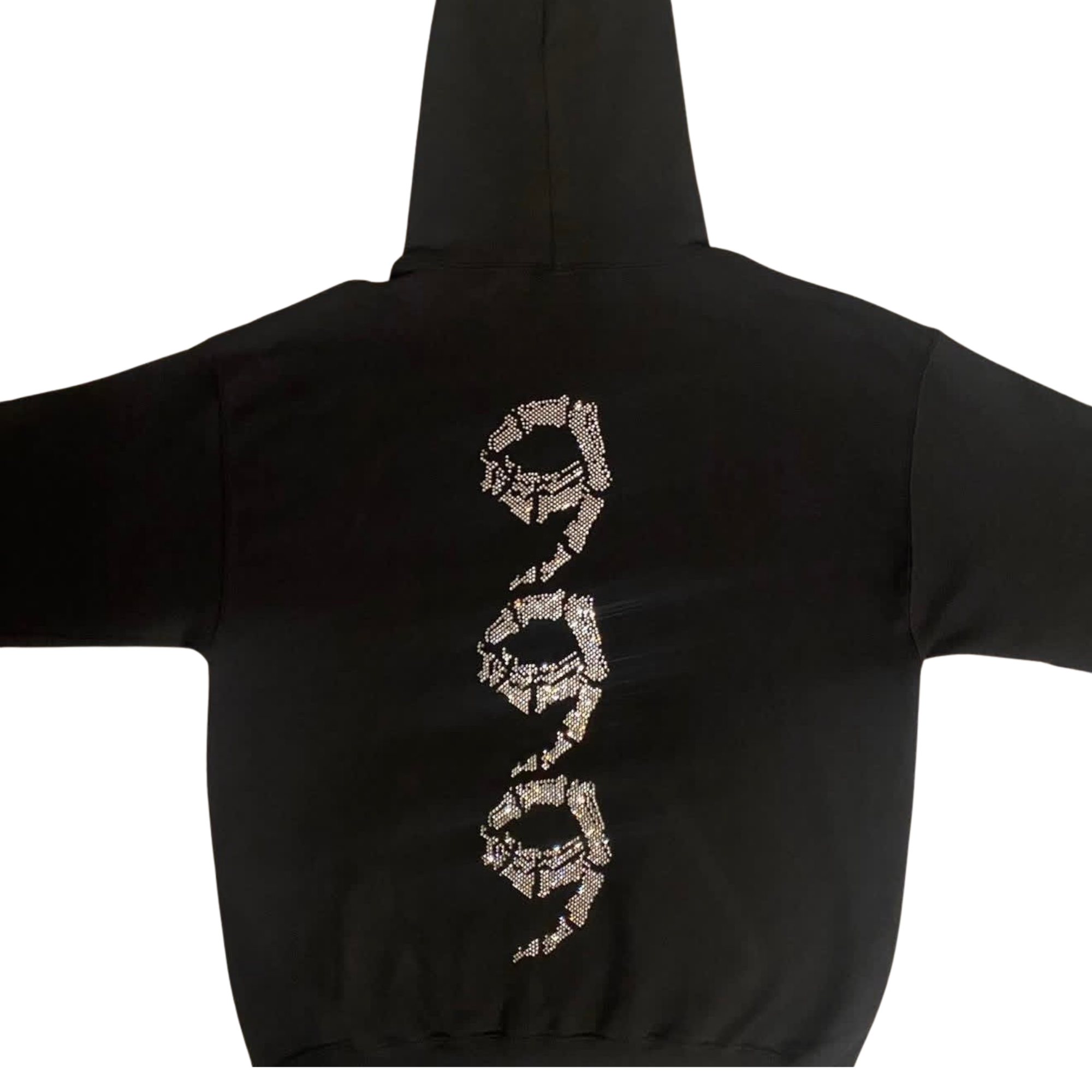999 Rhinestone Hoodie Size Medium
