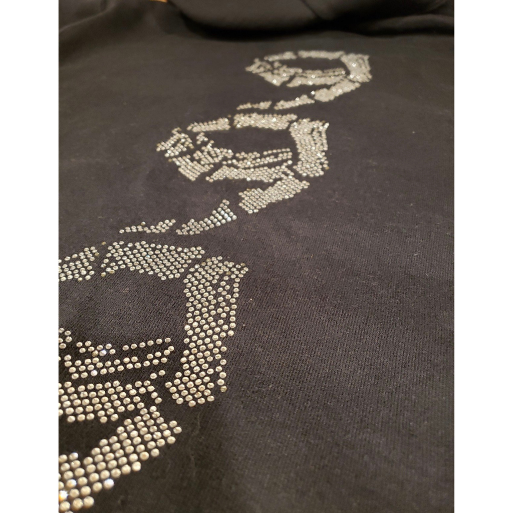 999 Rhinestone Hoodie Size Medium
