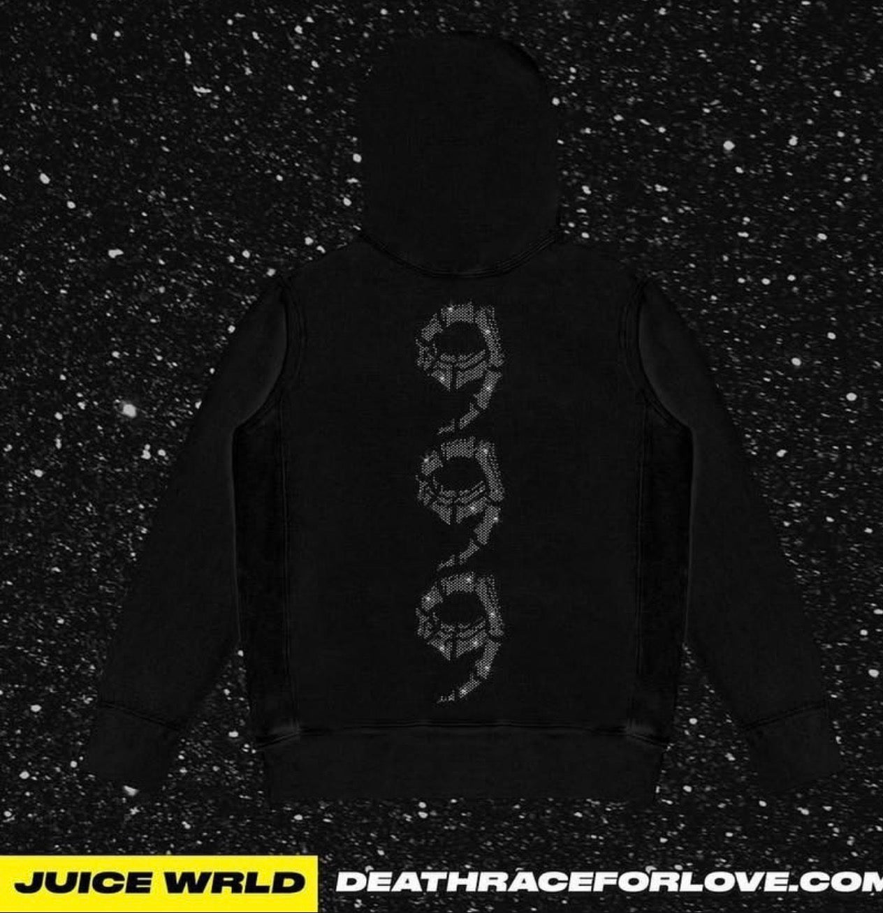 999 Rhinestone Hoodie Size Medium