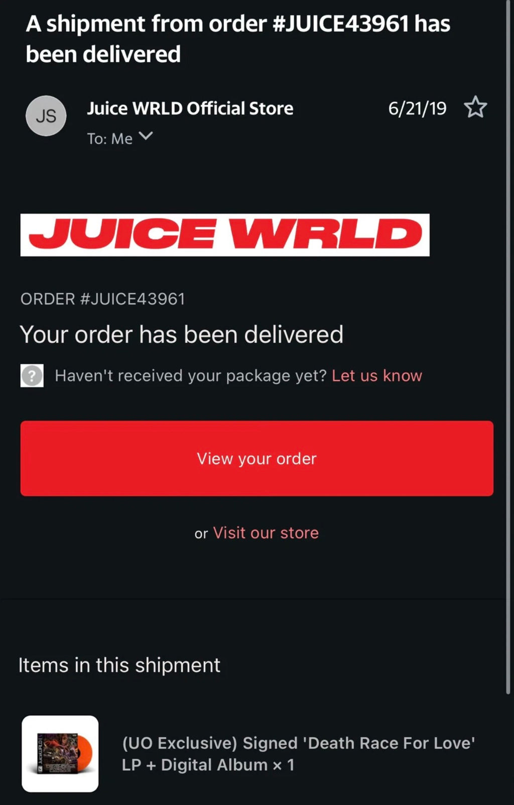 Signed U/O Exclusive DRFL Vinyl